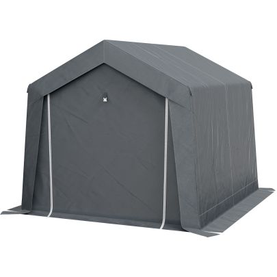 Outsunny 3.6 x 2.1m Portable Outdoor Shed, with Window Dark Grey