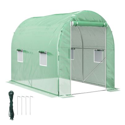 Outsunny 300 x 195cm Walk In Tunnel Greenhouse Green