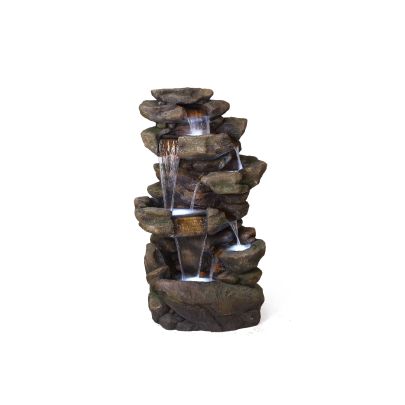 Mossley Rockfalls Colour-Changing Led'S Rock Effect Water Feature