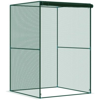 Outsunny 120 x 120cm Compact Plant Cage, with Netting Green