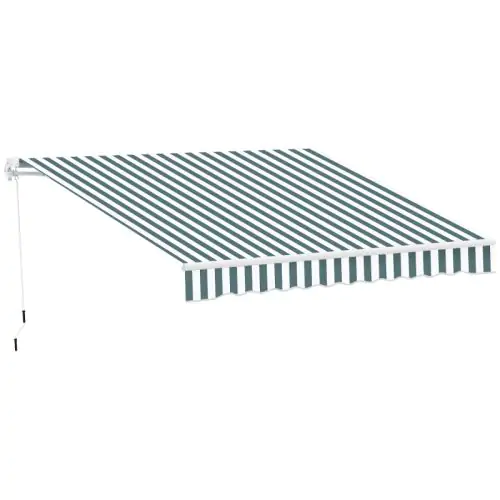 Retractable Awning 2.5x2 m Dark Green & White 