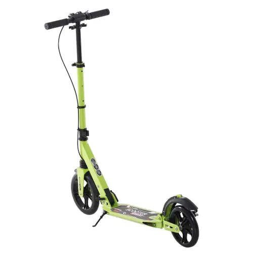  Teen/Adults Aluminium Folding Kick Scooter w/ Shock Mitigation System Green