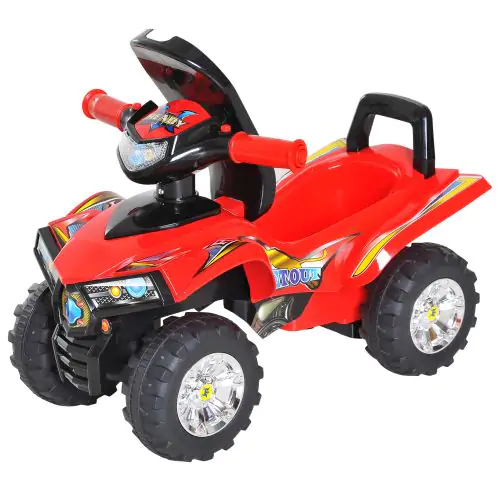 HOMCOM Kids Ride On Quad Bike, 60Lx38Wx42H cm-Red