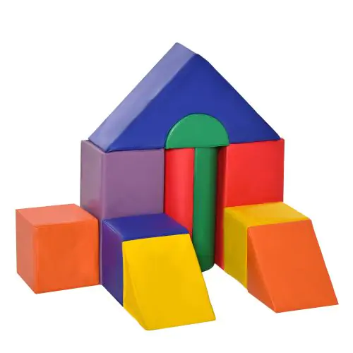  11 Piece Soft Play Blocks Toy Foam Building and Stacking Blocks for Kids