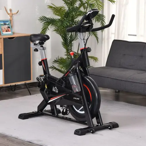  Steel Stationary Bike 5-Level Exercise Bike w/ LCD Monitor