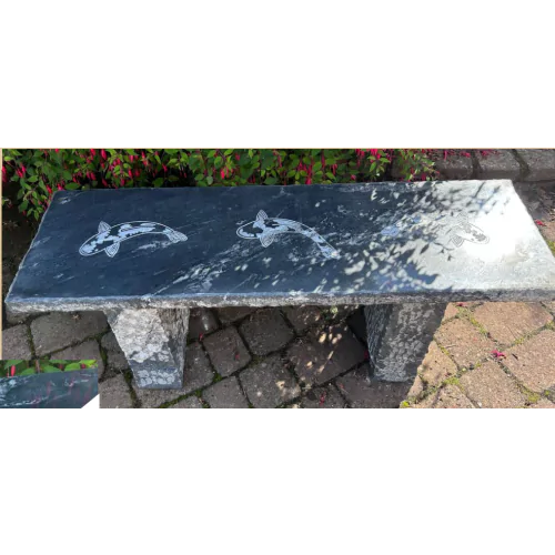 Straight Koi Bench Black Marble (xx)