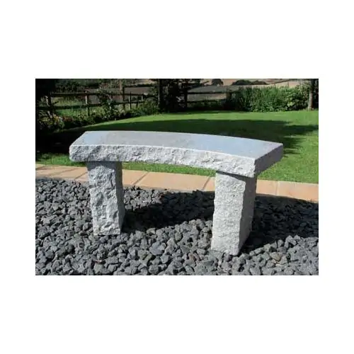 Curved Bench Grey Granite (42x100x0.36)