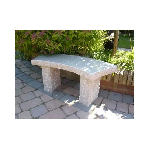 Curved Bench Pinky Granite (42x100x36)