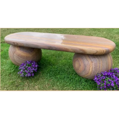 Sandstone Sphere Bench (x40x40)