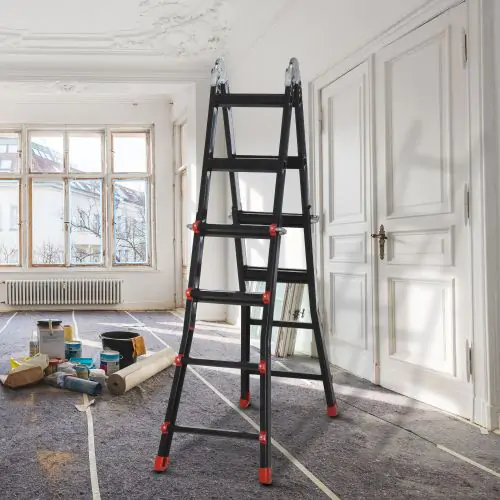  4M Aluminium Telescopic Extendable Ladder w/ Non-Slip Feet