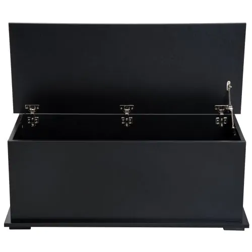  Storage Box Chest Trunk, 100Lx40Wx40H cm Chipboard-Black