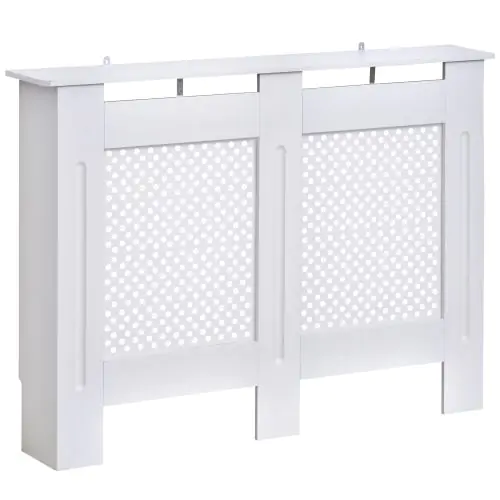  111.5L X 19W X 82H cm MDF Radiator Cover-White