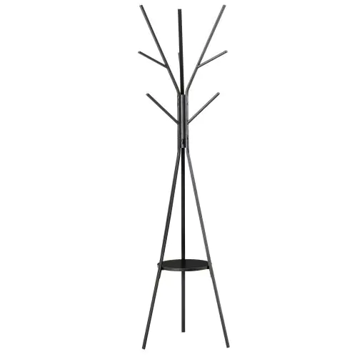  Coat Rack, 45Lx45Wx180H cm, Metal-Black 