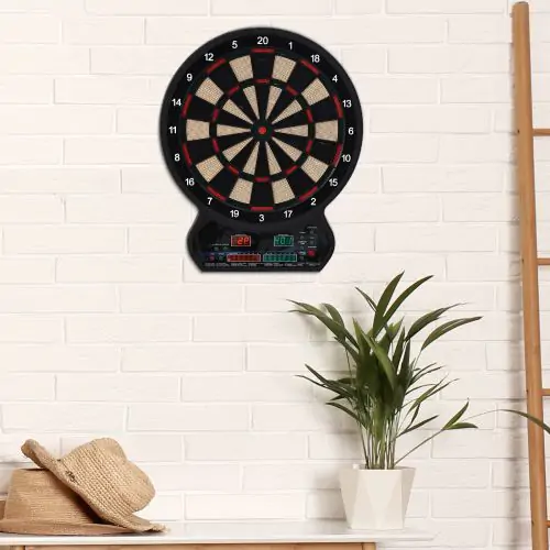  Plastic LED Electronic Dartboard w/ 12 Darts