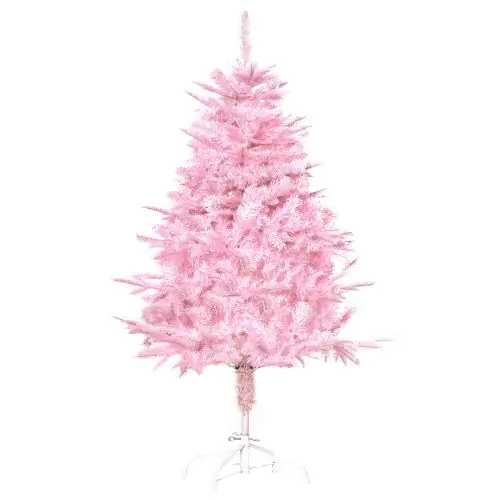 HOMCOM 4FT Pop-up Artificial Christmas Tree Xmas Holiday Tree Decoration Party Pink