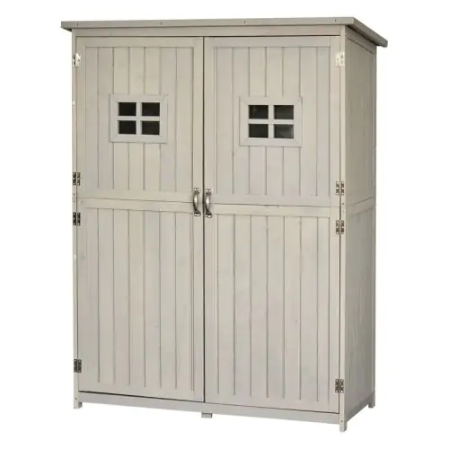 1.6 x 4.1ft Fir Wood Garden Shed with Windows