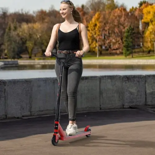  Teens Lightweight Steel Stunt Scooter Red