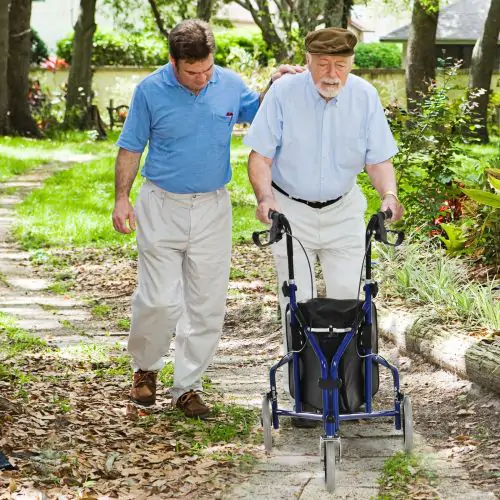  Metal Foldable 3-Wheel Rollator w/ Bag Blue/Black