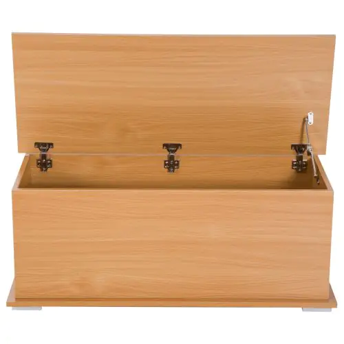  Storage Box Chest Trunk, 100Lx40Wx40H cm Chipboard-Burlywood