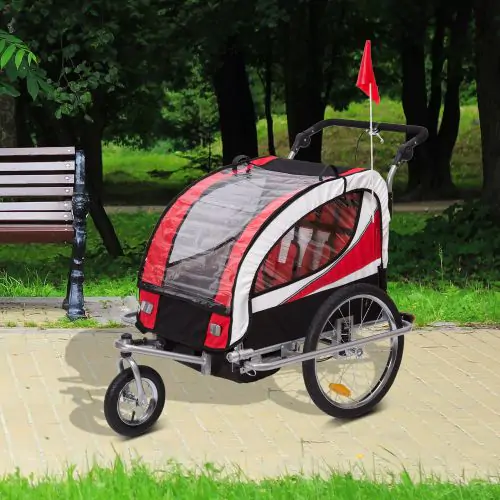  2 in 1 Trailer for Kids 2-Seater Child carrier Baby Stroller