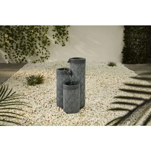 Trio Modern Solar Water Feature