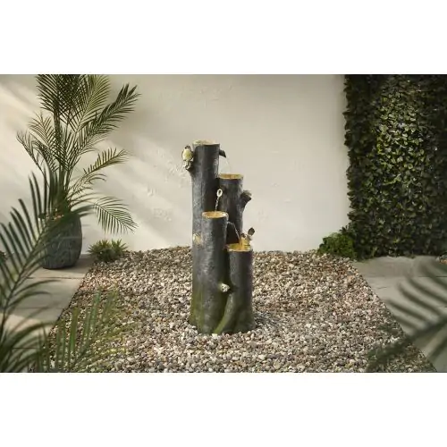 Perch Wood Effect Solar Water Feature