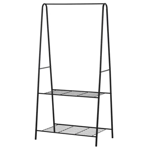  77L x 45W x 153H cm A Shaped Clothes Rack, 2-Tier, Steel-Black