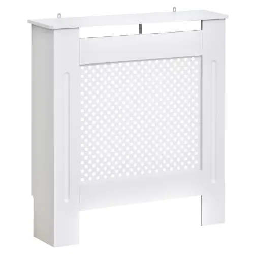  Small MDF Wood Radiator Cover White 