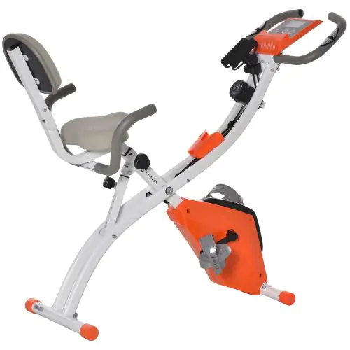  Folding Exercise Bike Upright Recumbent Stationary Cycling Magnetic w/ Band