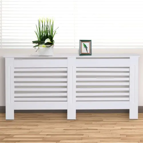  MDF Radiator Cover, 172L x 19W x 81H cm -White