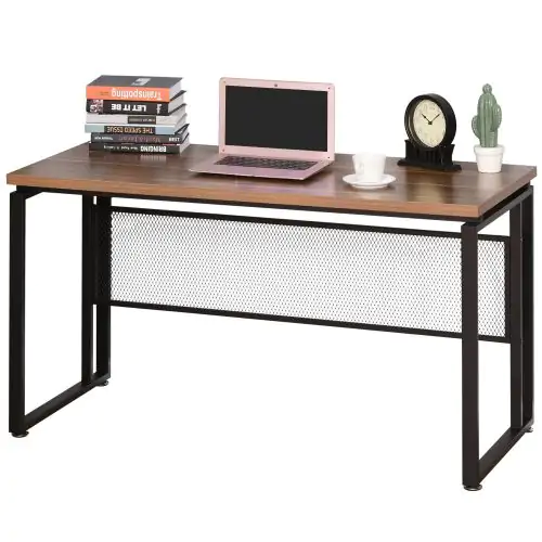  Particle Board Top Metal-Mesh Guard Office Desk