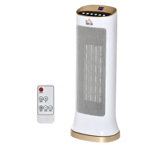  Ceramic Indoor 45° Oscillating Space Heater w/ Remote Timer LED Panel Radiator