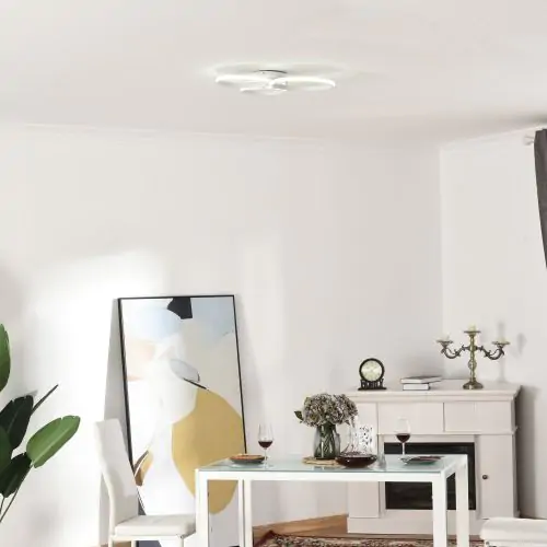  Three Circle LED Ceiling Modern Light with Metal Base for Hallway, Dining Room