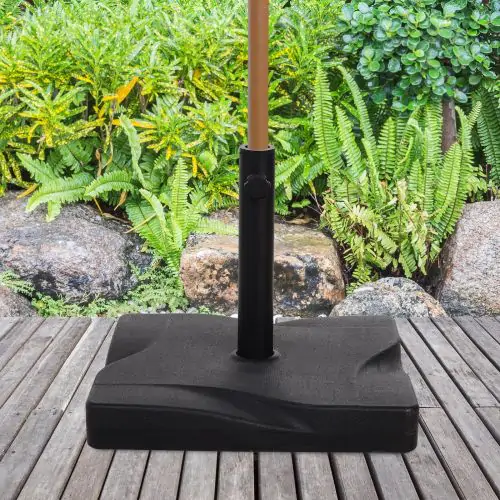  Cement Outdoor Garden Square Parasol Base Black