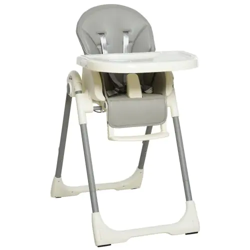  Babies Foldable PU Highchair Grey