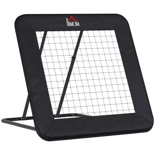 HOMCOM Football Training Net Target Goal, with Adjustable Angles Black