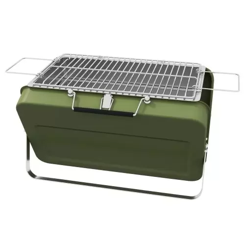 Outsunny Metal Suitable Style Portable BBQ Grill Green