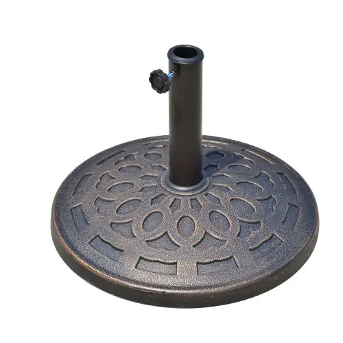 Patio Umbrella Stand 14KG Round Bronze