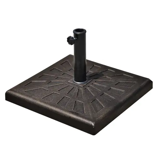 Patio Umbrella Stand 15KG Square Bronze