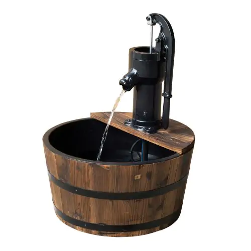 Water Pump Fountain φ44 x 59H cm Wood 