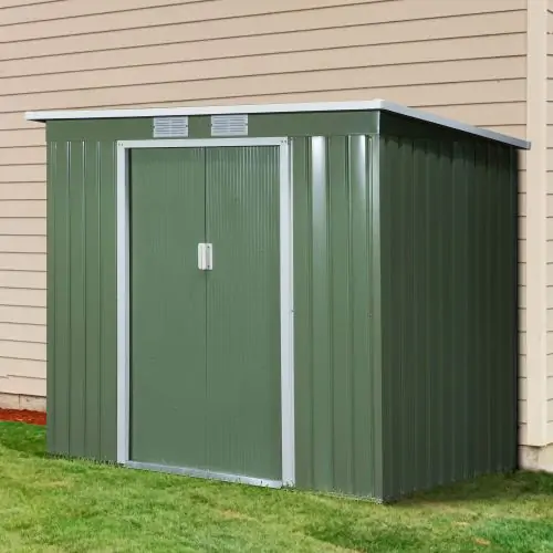 Garden Storage Inc window Double Door Green