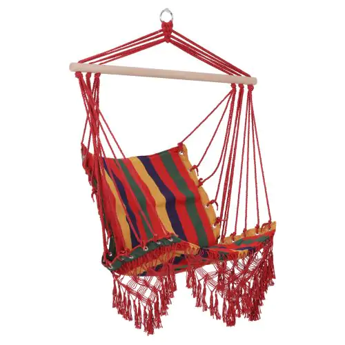 Hammock Chair 100Lx60Wx100H cm Cotton & Polyester Multicolour 