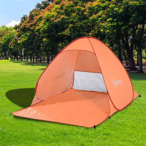 2 Person Pop Up UV Shelter Shade Orange