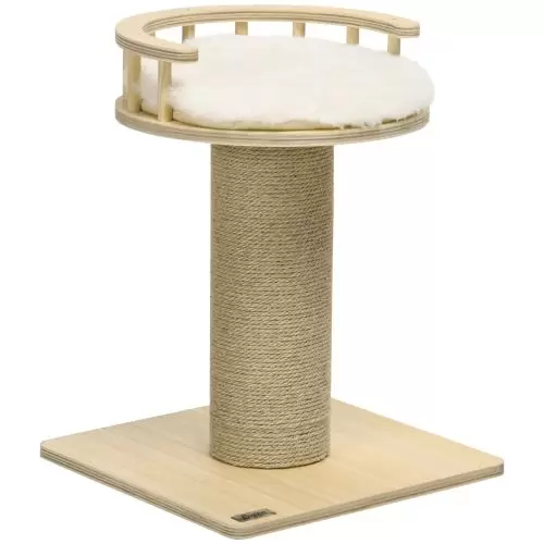 PawHut 52cm Cat Tree, Kitty Activity Centre w Bed, Jute Scratching Post