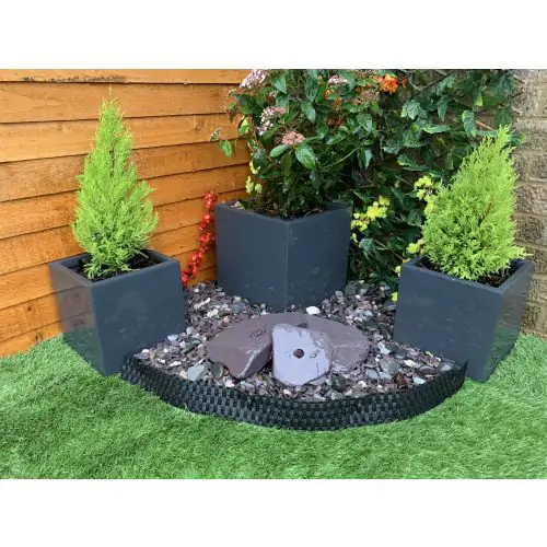 Westbury Grey Square Smooth Medium Garden Planter