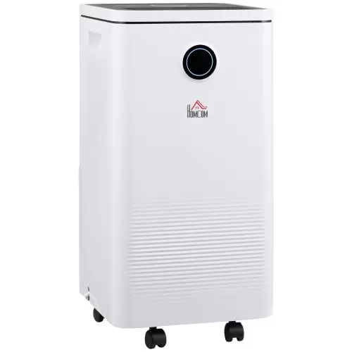 HOMCOM 10L Day Dehumidifier with 2.5L Water Tank, Digital Display, Intelligent & Sleep Mode, 24H Timer, Laundry Clothes Drying, for Home and Large Room Basement