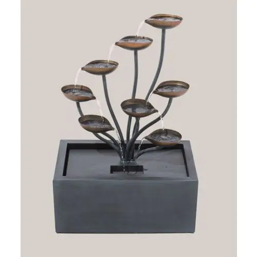 Roma Zinc Metal Modern Metal Water Feature