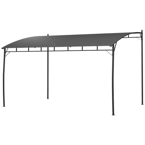 Outsunny 3 x 4m Outdoor Pergola Gazebo, Garden Sun Shade Shelter with Metal Frame, for Patio, Deck