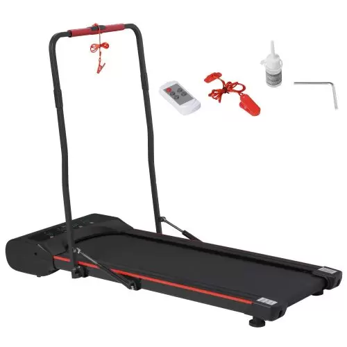 HOMCOM Foldable Walking Machine Treadmill 1 6km h with LED Display & Remote Control Exercise Fitness for Home Office