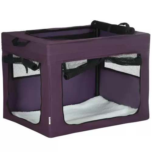 PawHut 69cm Pet Carrier, with Cushion, for Miniature and Small Dogs Purple